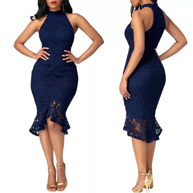 Curvy Lace Mermaid Dress