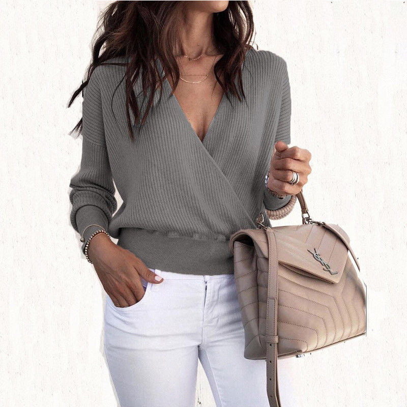 V-Neck Bat Sleeve Top