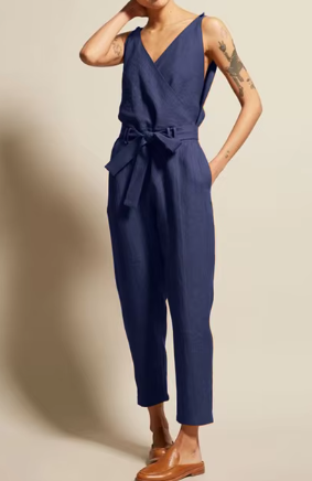 V-Neck Sleeveless Jumpsuit