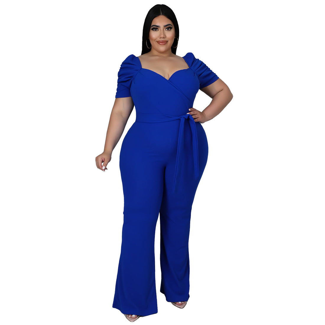 Curvy High-Waisted Jumpsuit