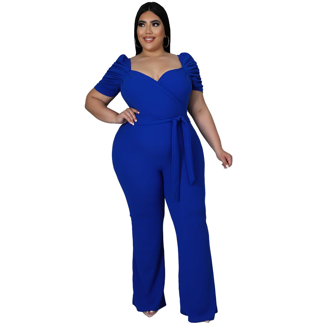 Curvy High-Waisted Jumpsuit
