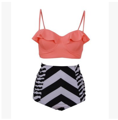 Ruffled Bikini with Multicolor