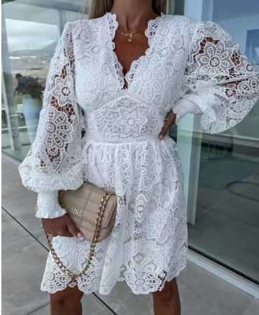 Lace-Trimmed Long Sleeve