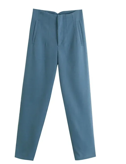 Chic Slim Fit High Waist Trousers