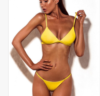 Solid Bikini Swimwear
