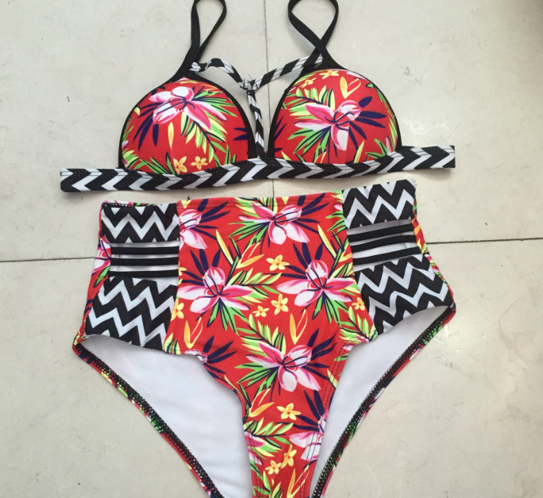Multicolor  Bikini Swimsuit Set