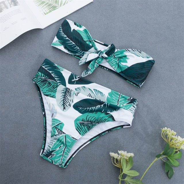 Allinn Leaf Print Bikini