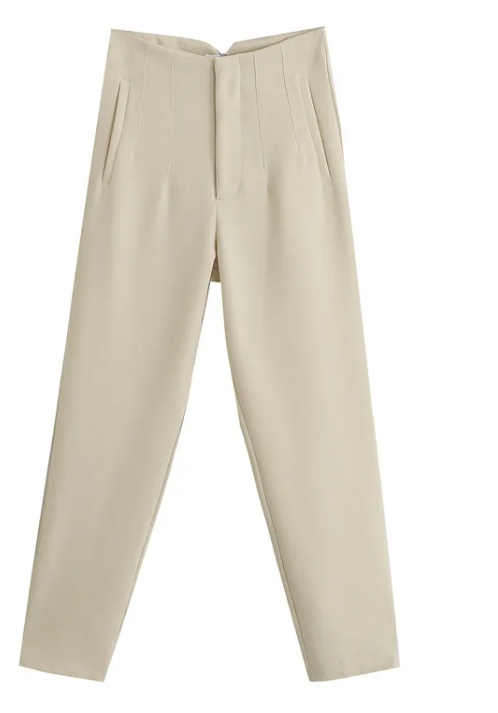 Chic Slim Fit High Waist Trousers