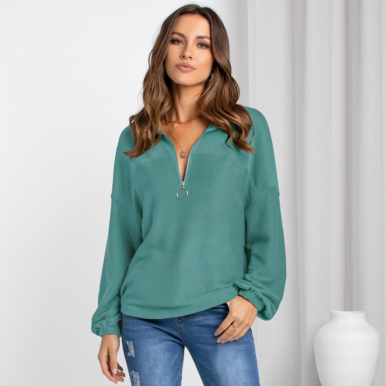 Allinn V-Neck Loose Pullover
