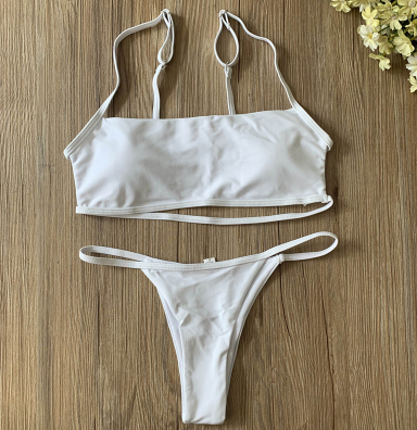 Striped Cut swimsuit Set