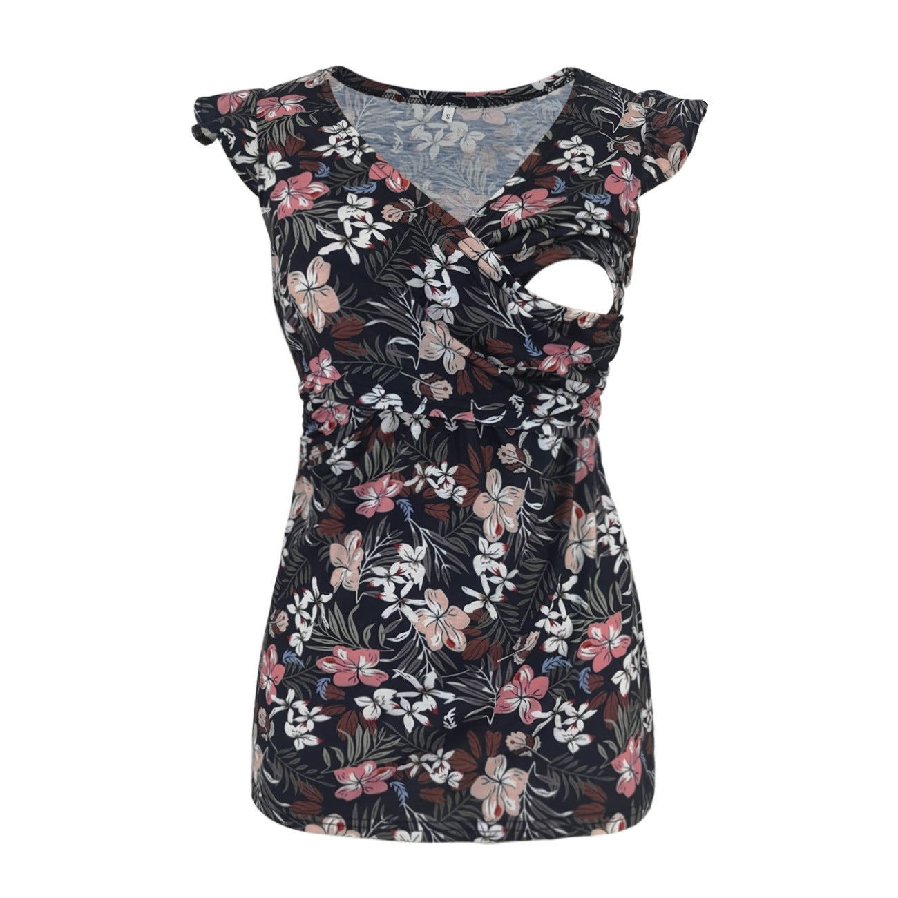 Nursing Maternity Dress with V-Neck