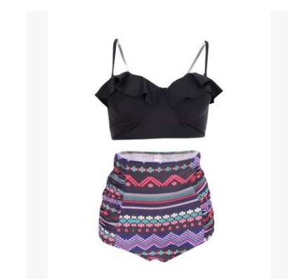 Ruffled Bikini with Multicolor
