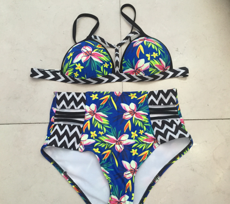 Multicolor  Bikini Swimsuit Set