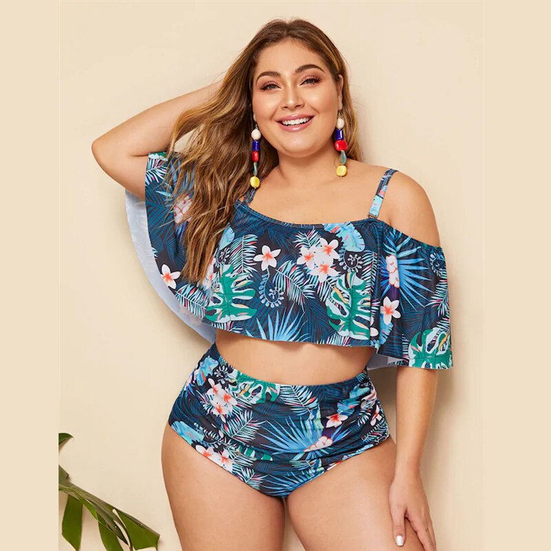 Floral High Waist Bikini Set