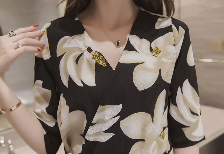 Allinn V-Neck Floral Midi Jumpsuit