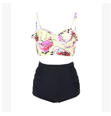 Ruffled Bikini with Multicolor