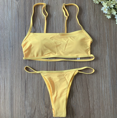 Striped Cut swimsuit Set