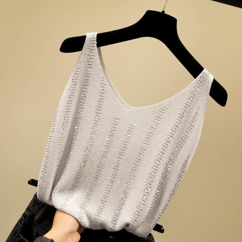 Bright Silk Loose Sleeveless Top