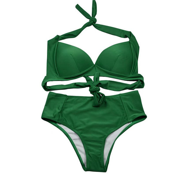 Allinn Solid High-Waisted Bikini
