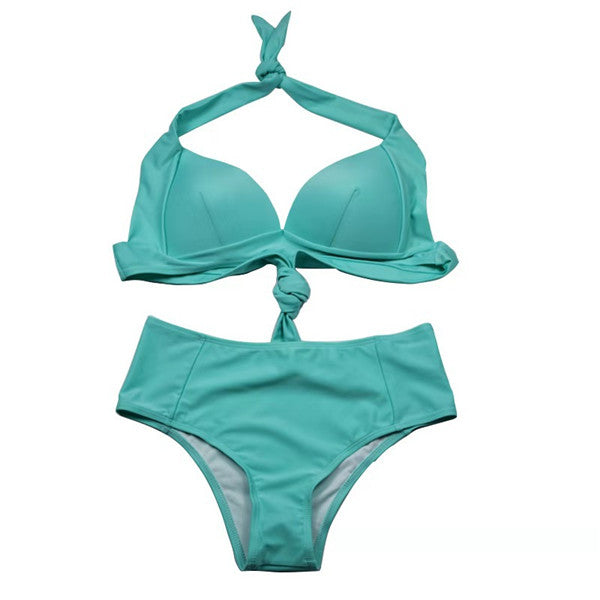 Allinn Solid High-Waisted Bikini