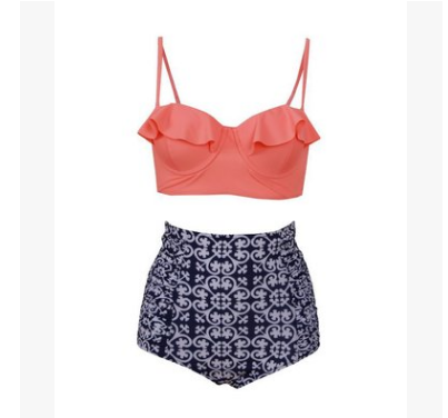 Ruffled Bikini with Multicolor