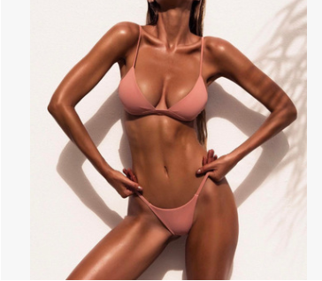 Solid Bikini Swimwear