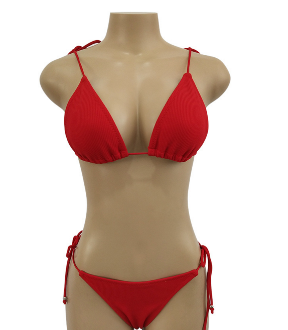Bikini with Striped Ties