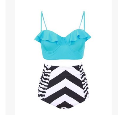 Ruffled Bikini with Multicolor