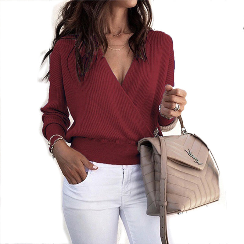 V-Neck Bat Sleeve Top