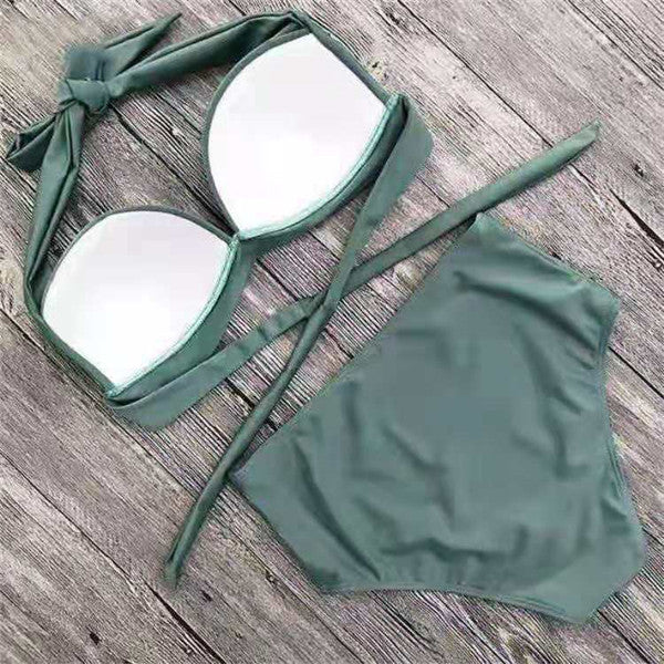 Allinn Solid High-Waisted Bikini