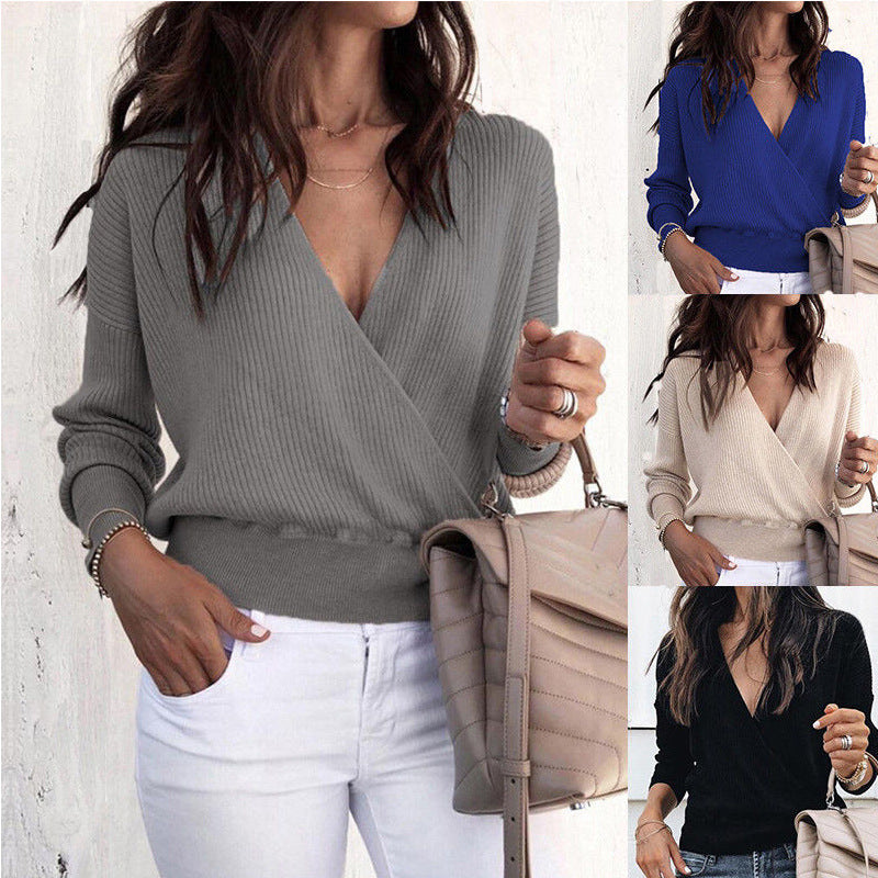 V-Neck Bat Sleeve Top