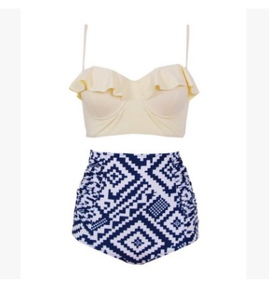Ruffled Bikini with Multicolor