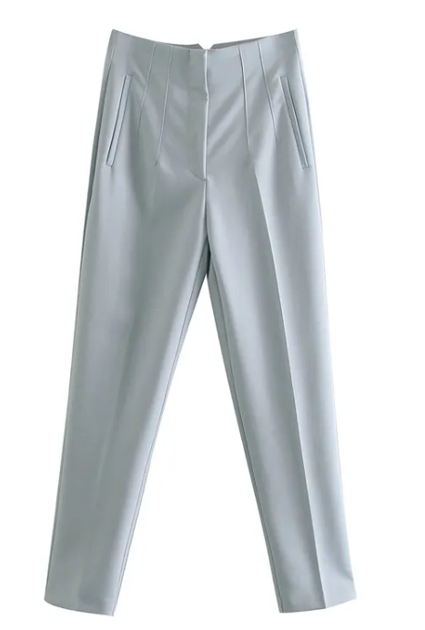 Chic Slim Fit High Waist Trousers
