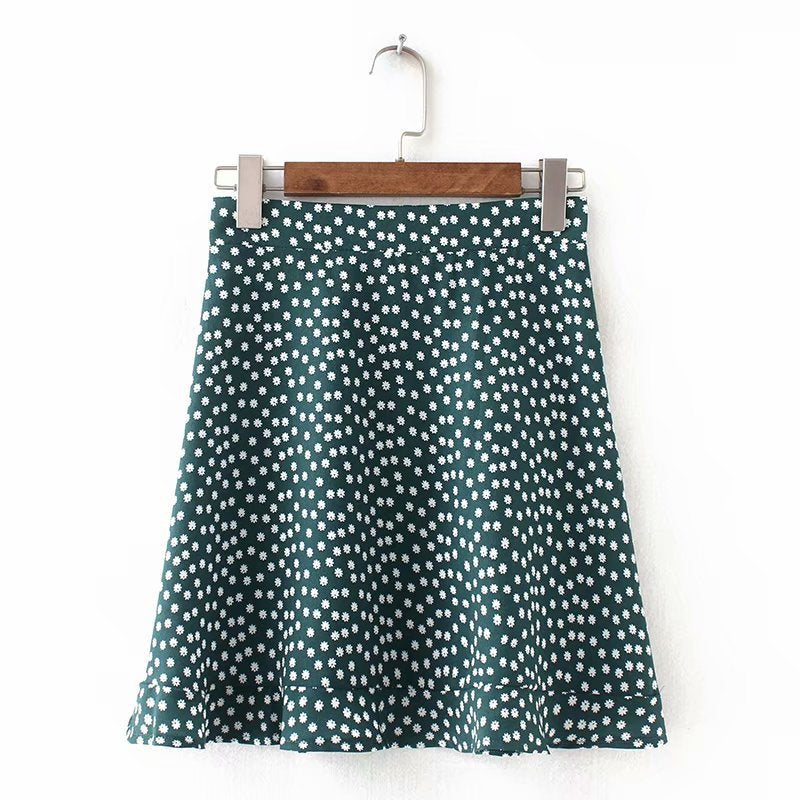Chic Blossom High-Waist A-Line Skirt