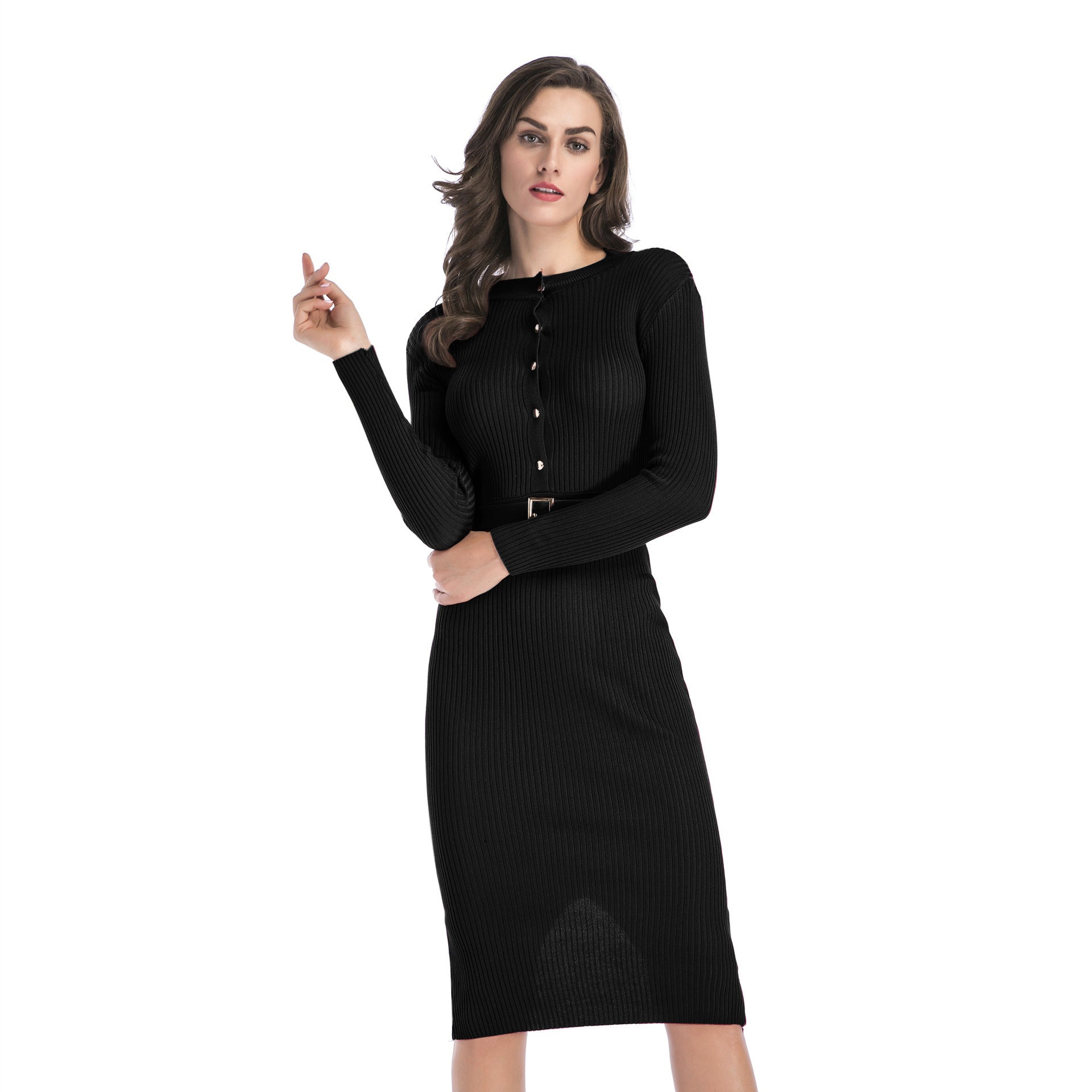 Elegant High-Waist Pencil Skirt
