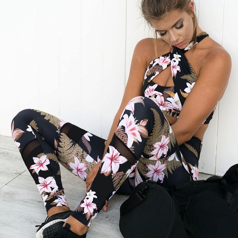 Vivid Patchwork Yoga Ensemble