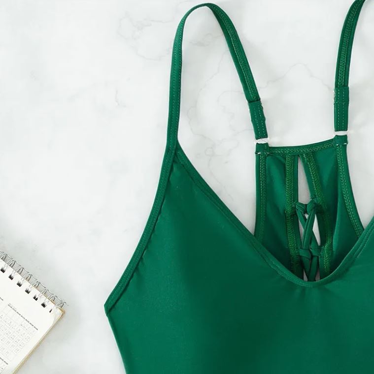 High-Waist Lace-Up Swimsuit