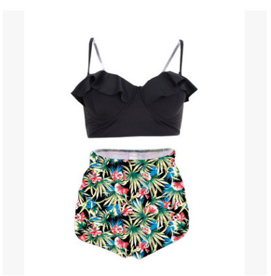 Ruffled Bikini with Multicolor
