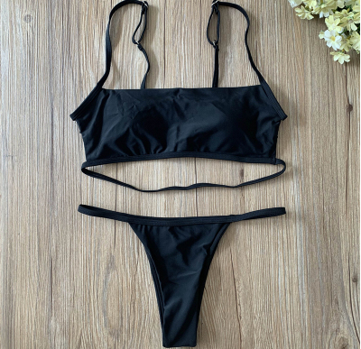 Striped Cut swimsuit Set