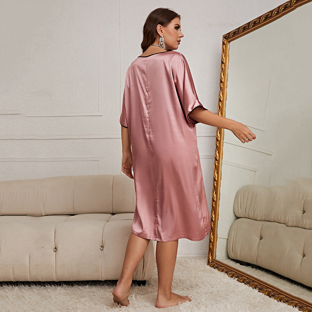 Chic Plus-Size V-Neck Sleepwear