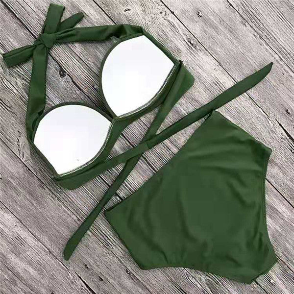 Allinn Solid High-Waisted Bikini
