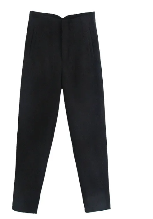 Chic Slim Fit High Waist Trousers