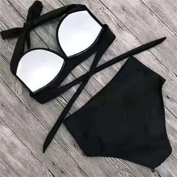 Allinn Solid High-Waisted Bikini