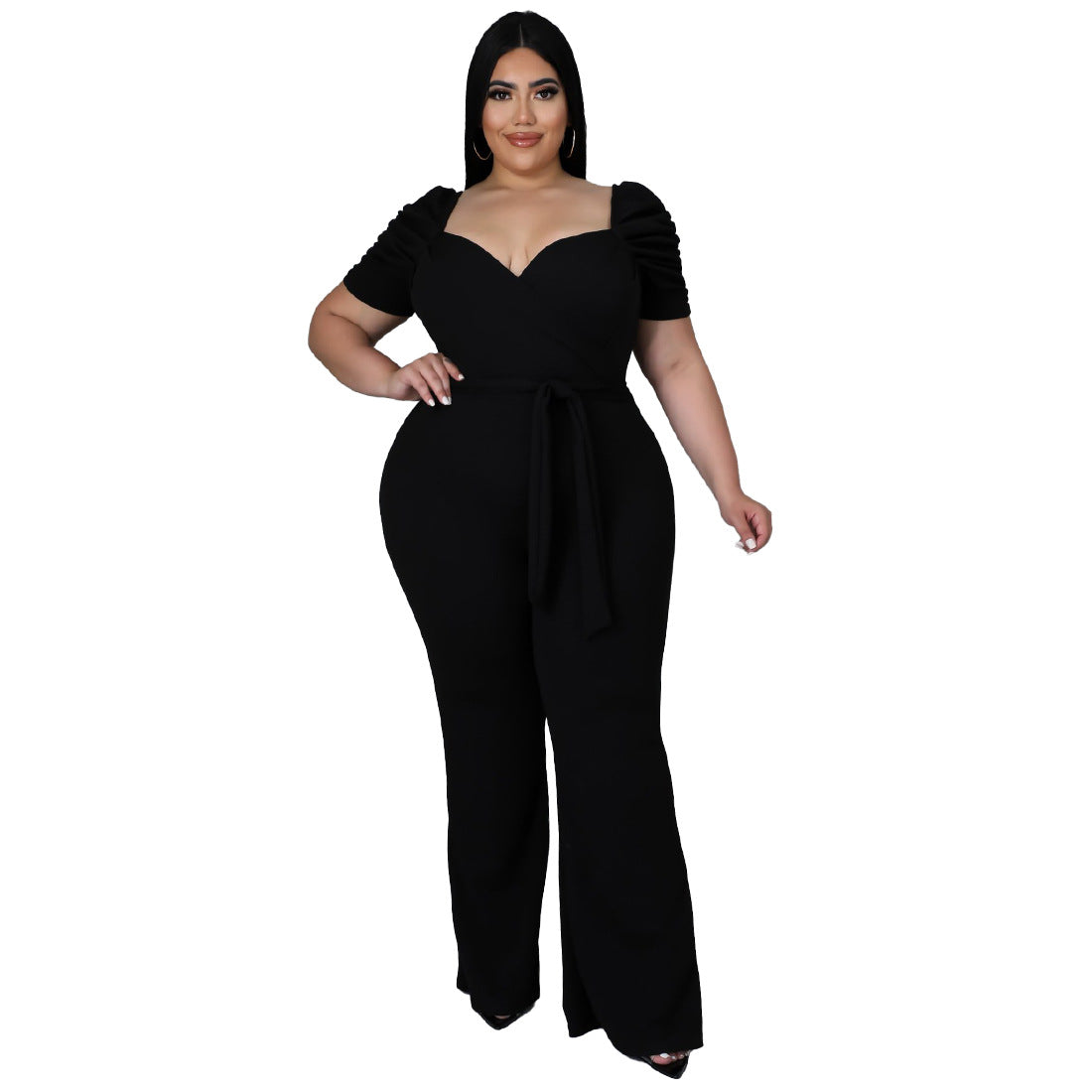 Curvy High-Waisted Jumpsuit