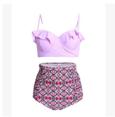 Ruffled Bikini with Multicolor