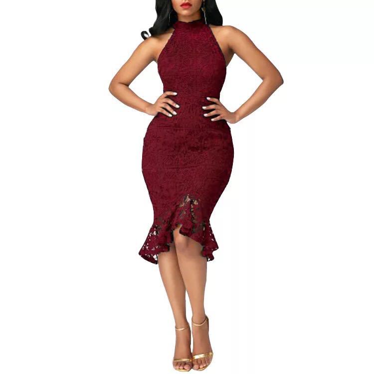 Curvy Lace Mermaid Dress