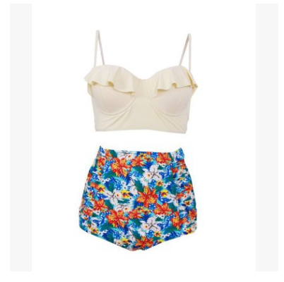 Ruffled Bikini with Multicolor